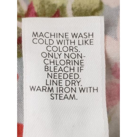 J.Jill Women's Top Medium L/S Multicolor Floral Round Neck Cold Shoulder Blouse - Picture 5 of 5